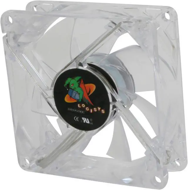 Alt view image 2 of 4 - LOGISYS Computer LT400RD 80mm Red LED Case Cooling Fan