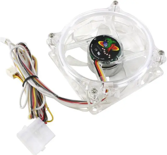 Alt view image 2 of 5 - LOGISYS Computer CCF80GN 80mm Green LED Case Cooling Fan