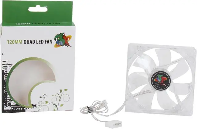 Alt view image 5 of 5 - LOGISYS Computer CF120BL 120mm BLUE 4 LED LED Case Fan