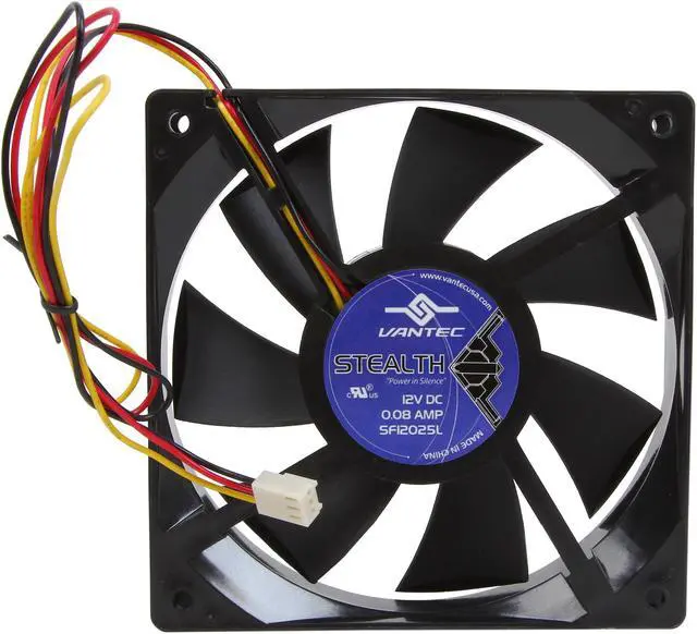 Alt view image 4 of 5 - Vantec Stealth 120mm Double Ball Bearing Silent Case Fan - Model SF12025L