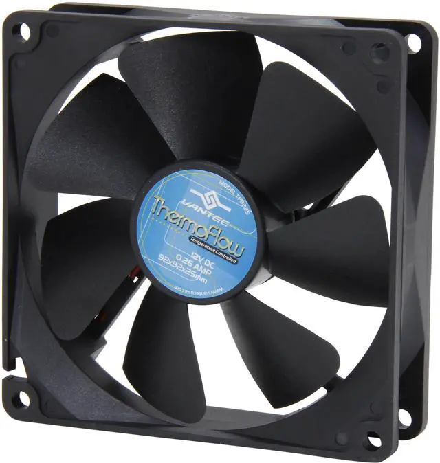 Main image of Vantec Thermoflow 92mm Double Ball BearingTemperature Controlled Case Fan - Model TF9225L