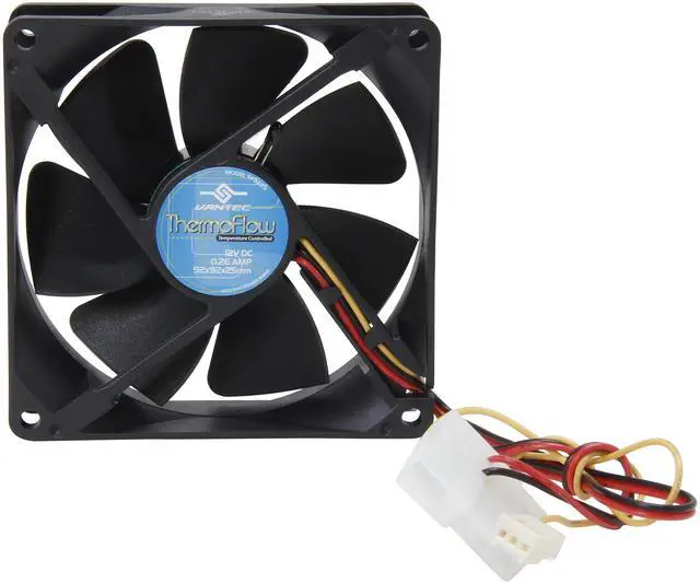 Alt view image 5 of 5 - Vantec Thermoflow 92mm Double Ball BearingTemperature Controlled Case Fan - Model TF9225L