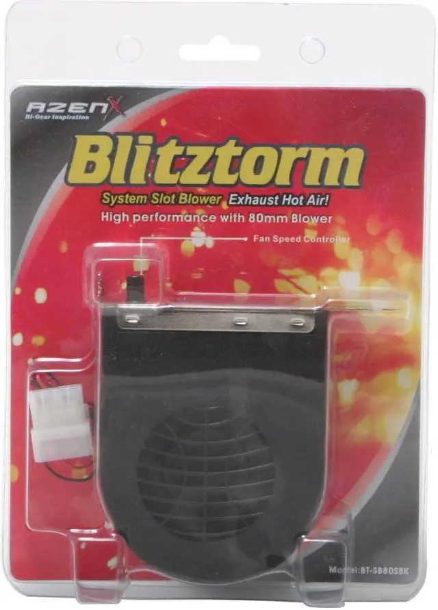 Alt view image 3 of 3 - Dynatron BT-SB80SBK 80mm Adjustable Slot Cooling Fan