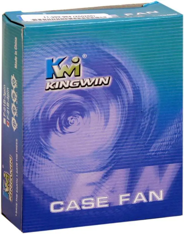 Alt view image 2 of 2 - KINGWIN F-01B 4PIN 80mm Case Cooling Fan