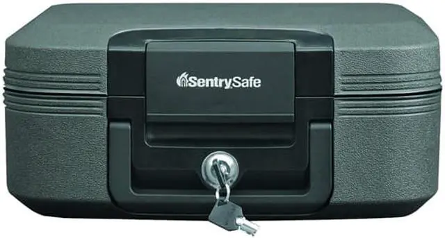 Alt view image 2 of 3 - Sentry Waterproof Fire-Resistant Chest 0.28 cu ft 15.4w x 14.3d x 6.6h Charcoal Gray CFW20201