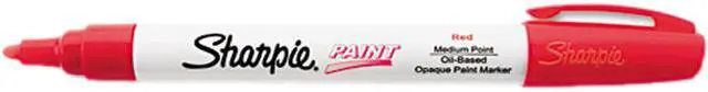 Main image of Permanent Paint Marker, Medium Point, Red