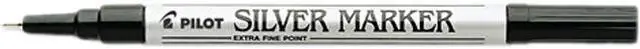 Main image of Pilot Creative Art & Crafts Marker, Brush Tip, Permanent, Silver, EA - PIL41801