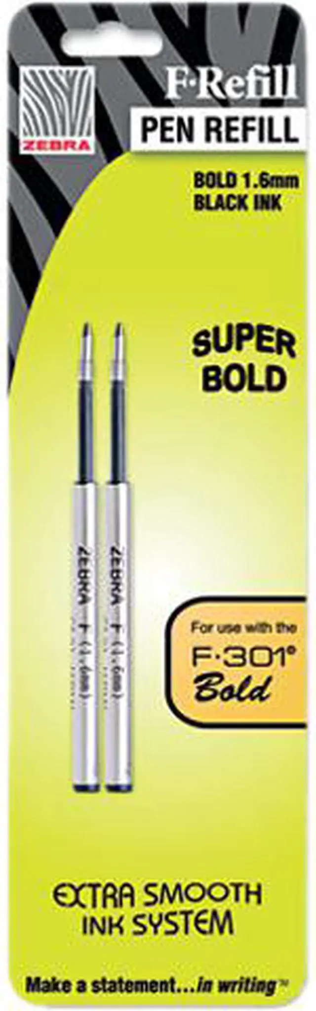 Main image of Zebra Refill for F-301 F-301 Ultra F-402 301A Spiral Ballpoint Black Bold 2/Pk 82712
