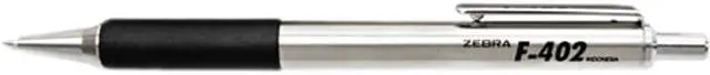 Main image of Zebra F-402 Ballpoint Retractable Pen Black Ink Fine 2/Pack 29212