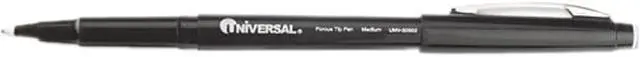 Main image of Universal Roller Ball Porous Tip Stick Pen Black Ink Medium Dozen 50502