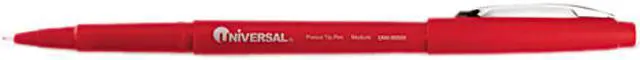 Main image of Universal Roller Ball Porous Tip Stick Pen Red Ink Medium Dozen 50503