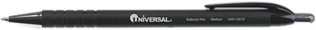 Main image of UNIVERSAL Comfort Grip Ballpoint Retractable Pen Black Ink Medium Dozen 15510