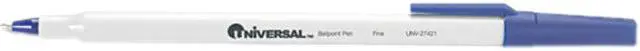 Main image of UNIVERSAL Economy Ballpoint Stick Oil-Based Pen Blue Ink Fine Dozen 27421