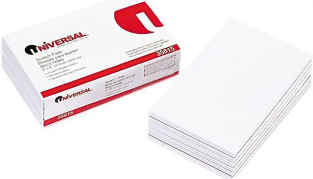 Main image of UNIVERSAL Scratch Pads Unruled 5 x 8 White 12 100 Sheet Pads/Pack 35615