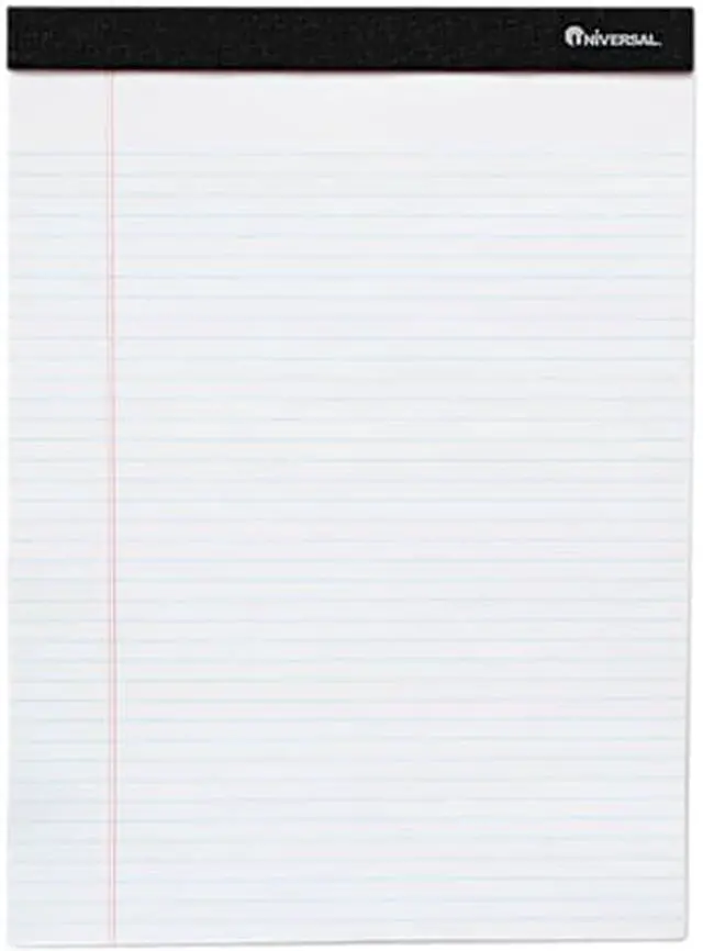 Main image of Universal Premium Ruled Writing Pads White 5 x 8 Narrow Rule 50 Sheets 6 Pads 56300