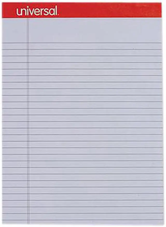 Alt view image 2 of 2 - Universal UNV35884 Colored Perforated Ruled Writing Pad, Legal, 8 1/2 x 11 3/4, Orchid,50 Sheets - 1 Dozen (12 Pads)