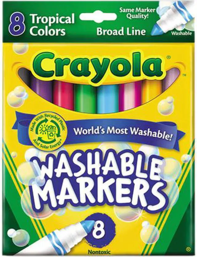 Main image of Crayola Washable Markers Conical Point Tropical Colors 8/Set 587816
