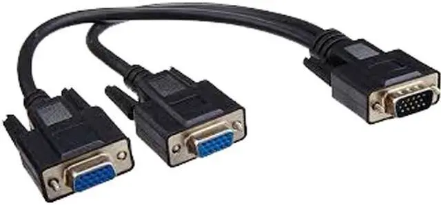 Main image of Belkin F2CM038b01 Black 1ft VGA HD15-M to (2) VGA HD15-F Splitter Y Cable