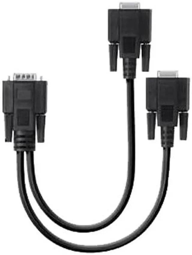 Alt view image 2 of 2 - Belkin F2CM038b01 Black 1ft VGA HD15-M to (2) VGA HD15-F Splitter Y Cable