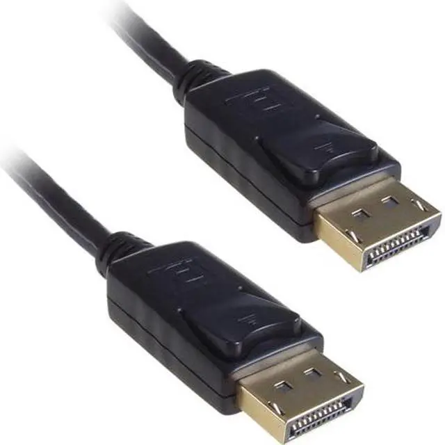 Alt view image 2 of 3 - Unirise DP-03F-MM 3ft Black DisplayPort Cable M-M w/ Latches