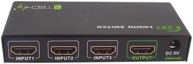 Alt view image 3 of 3 - Techly IDATA HDMI-4K31 Switch HDMI 3 IN 1 OUT with Remote Control, 4Kx2K, 3D