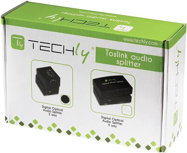 Alt view image 4 of 5 - Techly IDATA TOS- Digital Audio Splitter 2 Toslink Ports