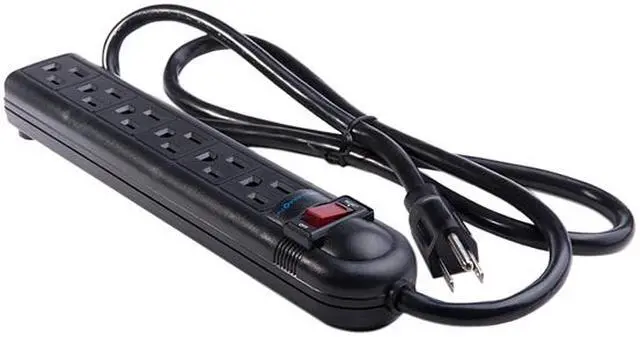 Alt view image 3 of 5 - BlueDiamond BB-05 Black 4.0 Feet 6 Outlets Surge Protector