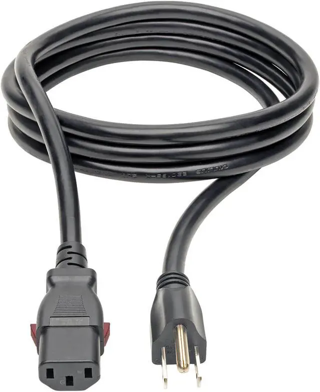 Alt view image 2 of 4 - Tripp Lite Power Extension Cord 5-15P to Locking C13 M/F 14 AWG 15A 6ft (P007-L06)