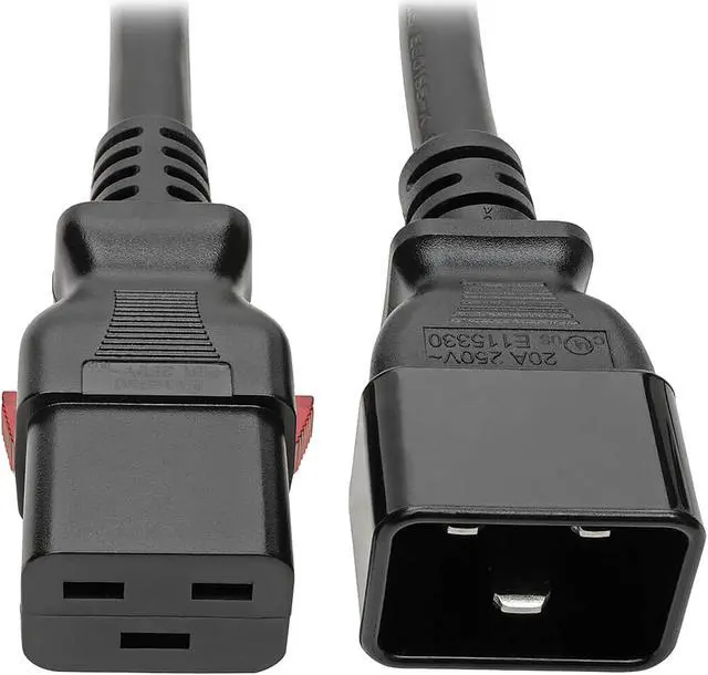 Main image of Tripp Lite Power Extension Cord C20 to Locking C19 M/F 12AWG 20A Black 10ft (P036-L10)