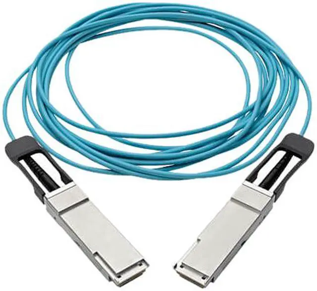Alt view image 2 of 4 - TRIPP LITE N28F-05M-AQ 16.4 ft. Aqua QSFP+ to QSFP+ Active Optical Cable - 40Gb, AOC, M/M, Aqua, 5m (16.4 ft.)