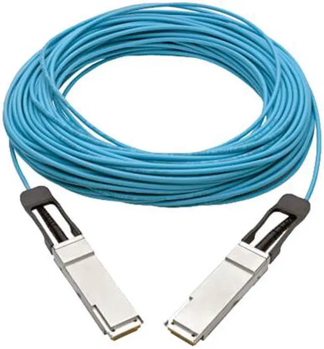 Alt view image 2 of 4 - TRIPP LITE N28F-30M-AQ 98.42 ft. Aqua QSFP+ to QSFP+ Active Optical Cable - 40Gb, AOC, M/M, Aqua, 30m (98.4 ft.)
