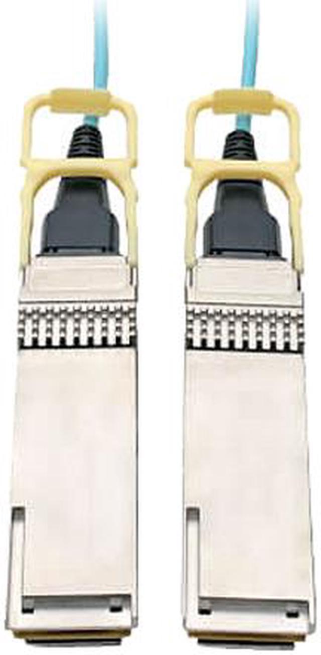 Main image of TRIPP LITE N28H-03M-AQ 9.84 ft. Aqua QSFP28 to QSFP28 Active Optical Cable - 100 GbE, AOC, M/M, Aqua, 3m (9.8 ft.)