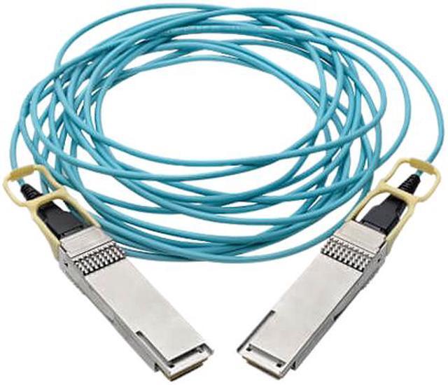 Alt view image 2 of 3 - TRIPP LITE N28H-05M-AQ 16.4 ft. Aqua QSFP28 to QSFP28 Active Optical Cable - 100 GbE, AOC, M/M, Aqua, 5m (16.4 ft.)