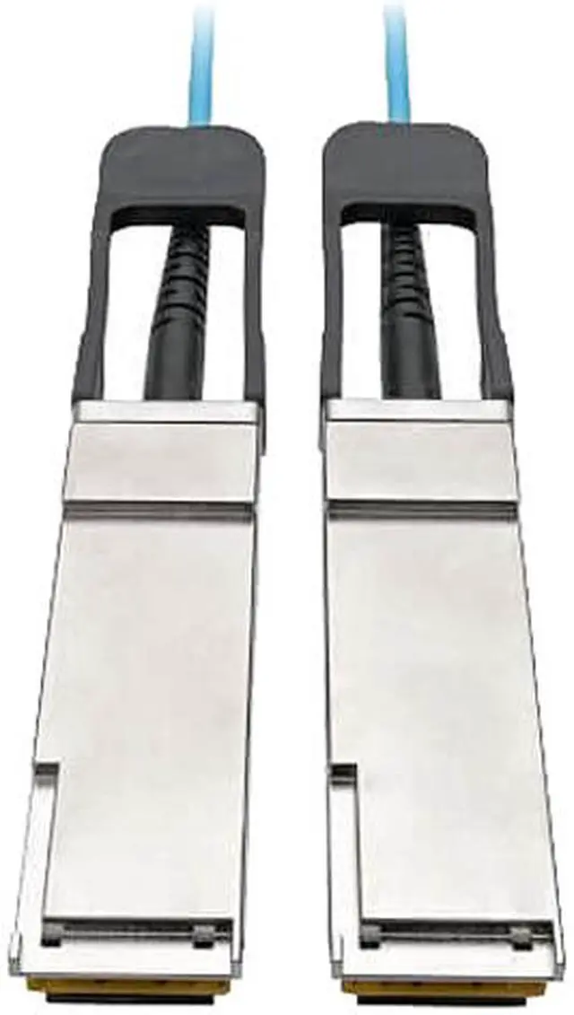 Main image of TRIPP LITE N28F-20M-AQ 65.62 ft. Aqua QSFP+ to QSFP+ Active Optical Cable - 40Gb, AOC, M/M, Aqua, 20m (65.6 ft.)