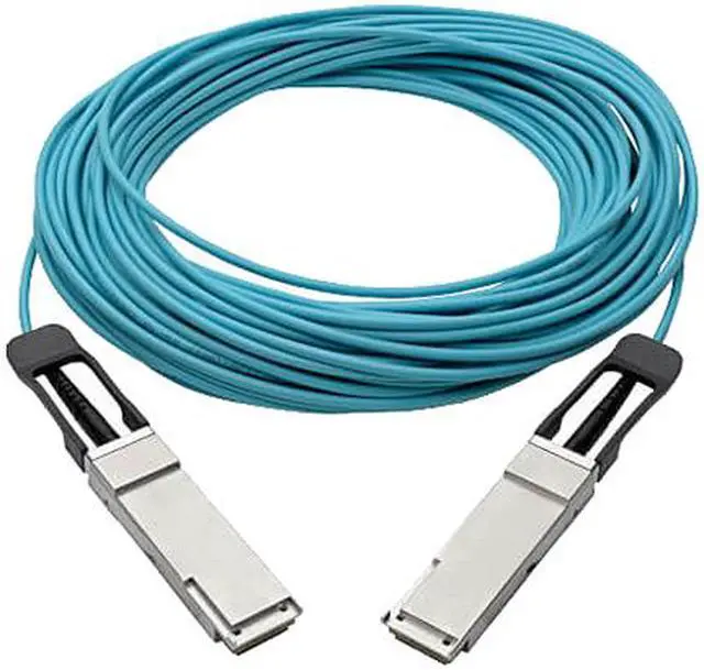 Alt view image 2 of 4 - TRIPP LITE N28F-20M-AQ 65.62 ft. Aqua QSFP+ to QSFP+ Active Optical Cable - 40Gb, AOC, M/M, Aqua, 20m (65.6 ft.)