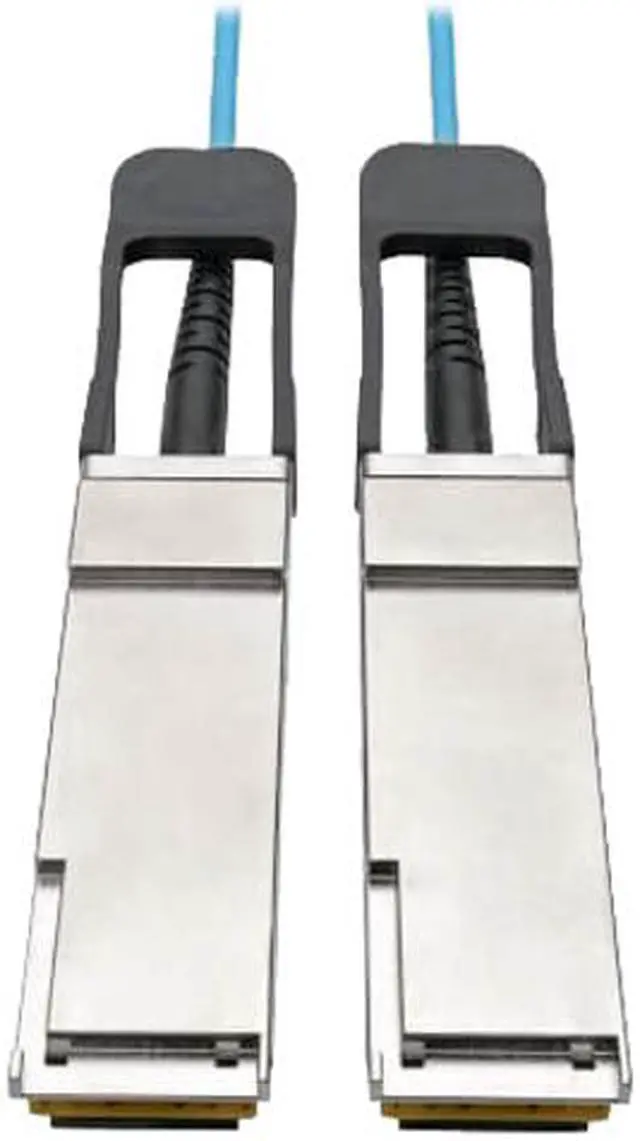 Main image of TRIPP LITE N28F-03M-AQ 9.84 ft. Aqua QSFP+ to QSFP+ Active Optical Cable - 40Gb, AOC, M/M, Aqua, 3m (9.8 ft.)
