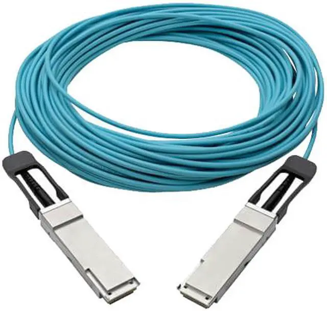 Alt view image 3 of 4 - TRIPP LITE N28F-15M-AQ 49.21 ft. Aqua QSFP+ to QSFP+ Active Optical Cable - 40Gb, AOC, M/M, Aqua, 15m (49.2 ft.)
