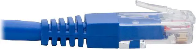 Alt view image 5 of 6 - Tripp Lite Down-Angle Cat6 UTP Patch Cable (RJ45), M/M, Gigabit, Molded, Blue, 1 ft. (N204-001-BL-DN)