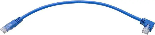 Alt view image 6 of 6 - Tripp Lite Left-Angle Cat6 UTP Patch Cable (RJ45), M/M, Gigabit, Molded, Blue, 1 ft. (N204-001-BL-LA)