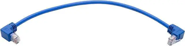 Alt view image 6 of 6 - Tripp Lite Cat6 UTP Patch Cable (RJ46), Up-Angle Male/Down-Angle Male, 1-ft. (N204-001-BL-UD)