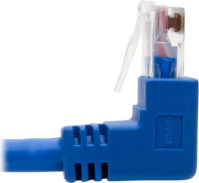 Alt view image 5 of 5 - Tripp Lite Cat6 UTP Patch Cable (RJ46), Up-Angle Male/Down-Angle Male, 4-ft. (N204-004-BL-UD)