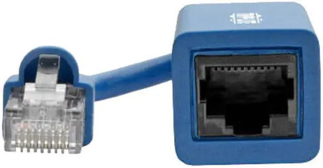 Alt view image 3 of 6 - Tripp Lite Cisco Console Rollover Cable Adapter (M/F) - RJ45 to RJ45, Blue, 5 in