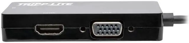 Alt view image 3 of 4 - Tripp Lite P136-06NHDV4KBP DisplayPort 1.2 to VGA/DVI/HDMI All-in-One Converter Adapter, 4K x 2K HDMI @ 24/30 Hz, 6 in. 50 Pack