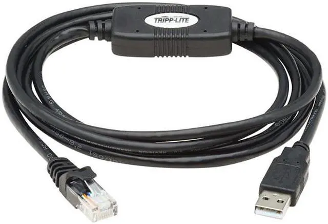 Alt view image 2 of 6 - Tripp Lite USB-A to RJ45 Rollover Console Cable (M/M) - Cisco Compatible, 250 Kbps, 6 ft., Black (U009-006-RJ45-X)