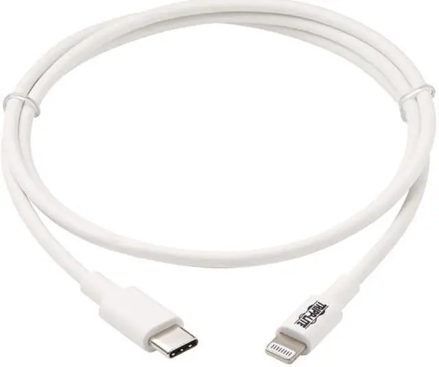 Alt view image 2 of 5 - Tripp Lite Lightning to USB C Sync / Charging Cable Apple iPhone iPad, 3ft (M102-003-WH)