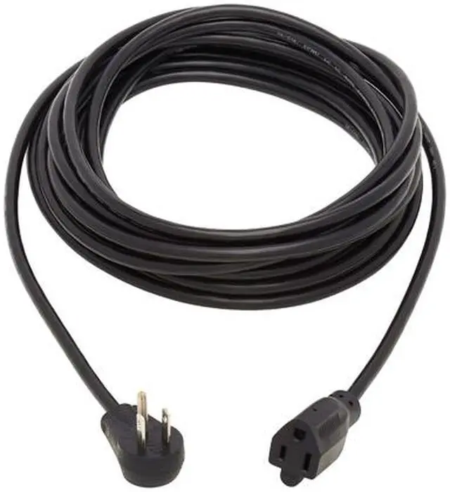 Alt view image 2 of 4 - Tripp Lite P022-025-15D Power Extension Cord, Right-Angle NEMA 5-15P to NEMA 5-15R - 10A, 120V, 18 AWG, 25 ft. Black