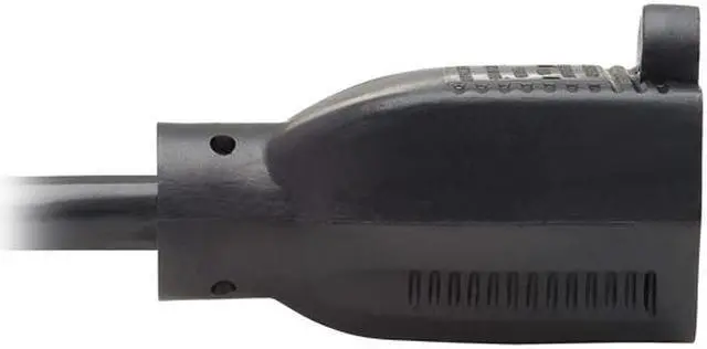 Alt view image 3 of 4 - Tripp Lite P024-006-15D 6 ft. Extension Cord, Right-Angle NEMA 5-15P to NEMA 5-15R - Heavy Duty, 15A, 120V, 14 AWG, Black