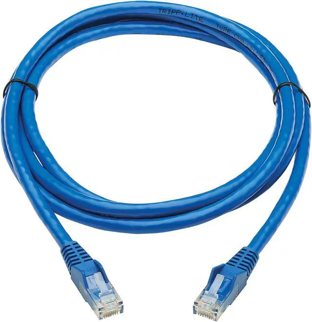 Alt view image 2 of 4 - Tripp Lite Cat6 UTP Patch Cable (RJ45) - M/M, PoE, Gigabit, Snagless, CMR-LP, Blue, 6 ft. (N201P-006-BL)