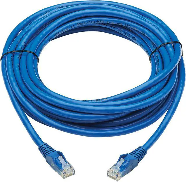 Alt view image 2 of 4 - Tripp Lite Cat6 UTP Patch Cable (RJ45) - M/M, PoE, Gigabit, Snagless, CMR-LP, Blue, 20 ft. (N201P-020-BL)