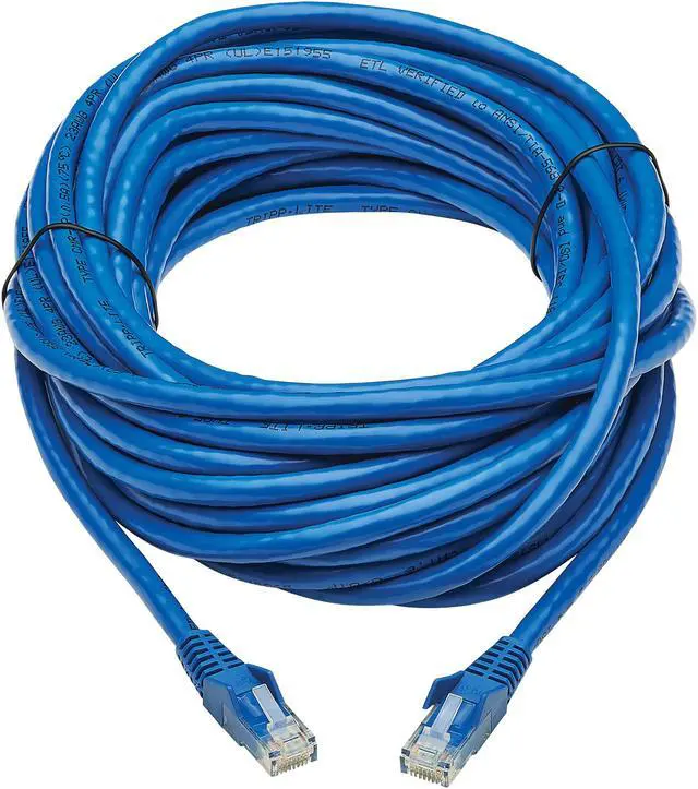 Alt view image 2 of 4 - Tripp Lite Cat6 UTP Patch Cable (RJ45) - M/M, PoE, Gigabit, Snagless, CMR-LP, Blue, 30 ft. (N201P-030-BL)